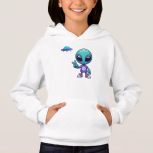 Camiseta Alienígena de paz e nave espacial