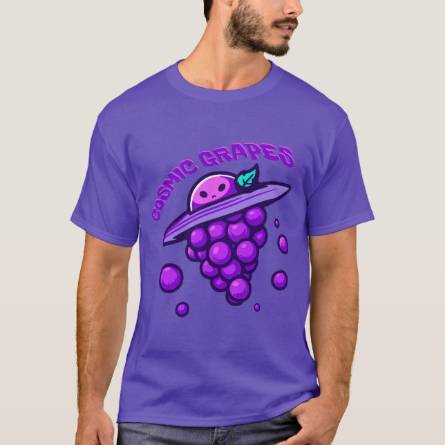 Camiseta alienígena de uvas cósmicas (Frente)