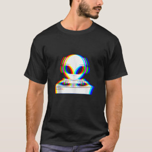 Camiseta Alienígena Dj Trippy Vaporwave Techno Rave EDM Mus