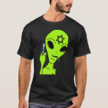 Camiseta Alienígena do dedo médio Hanukkah Chanukah Jewish<br><div class="desc">Feriado Judaico do Dedo Médio alienígena Hanukkah Chanukah</div>