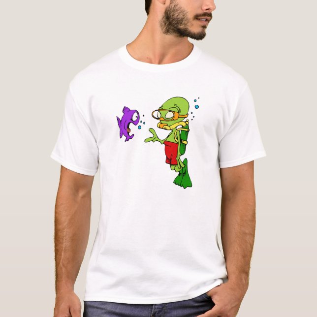 Camiseta Alienígena do mergulho autónomo (Frente)