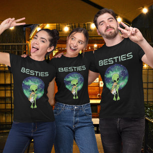 Camiseta Alienígena e Besties de Gato Amigos do Espaço de T