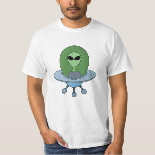 Camiseta Alienígena em sua nave espacial