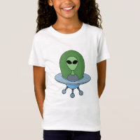 Alienígena em sua nave espacial