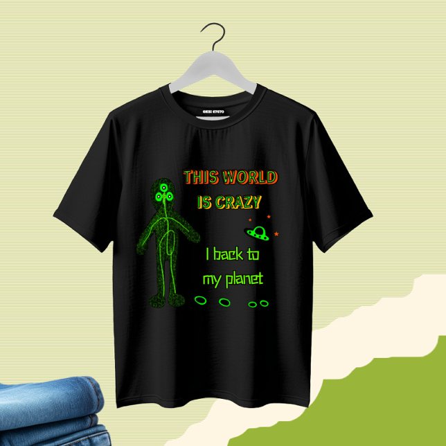 Camiseta Alienígena engraçada (Criador carregado)