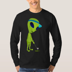Camiseta Alienígena Engraçada Jogando Golf Parody Golfer OF