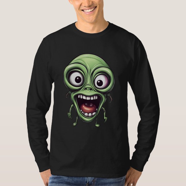 Camiseta Alienígena engraçada louca (Frente)