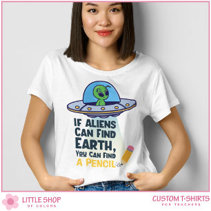 Camiseta Alienígena Engraçada Personalizável de Professores