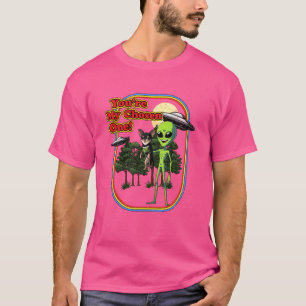 Camiseta Alienígena Engraçado de Negro e Tan Chihuahua Você