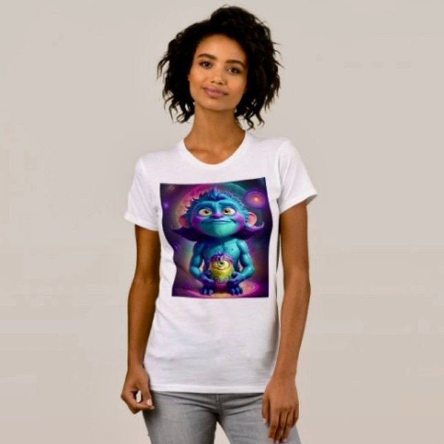 Camiseta Alienígena Espacial & Amigo    (Comfy tri-blend women’s tee feminine fit, scoop neck, short sleeves, relaxed fit.  
)