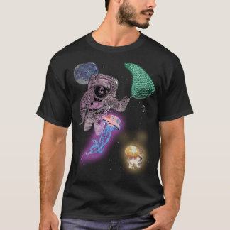 Camiseta Alienígena espacial astronauta Caça de águas-vivas