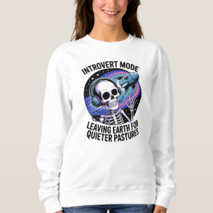 Camiseta Alienígena Espacial do Esqueleto Engraçado Antisso