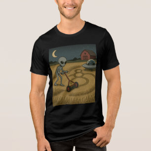 Camiseta Alienígena espacial engraçada no círculo de cultur