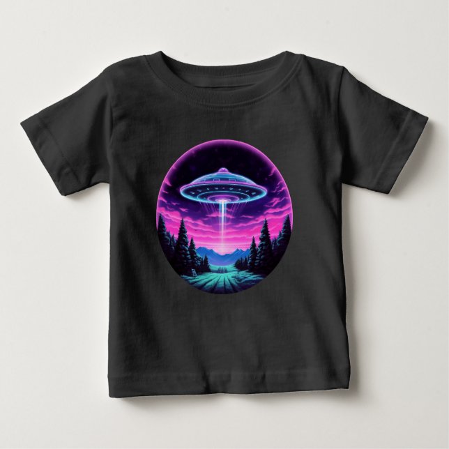 Camiseta Alienígena Espacial Retrofuturista (Frente)