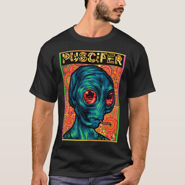 Camiseta alienígena espacial verde eterno (Frente)