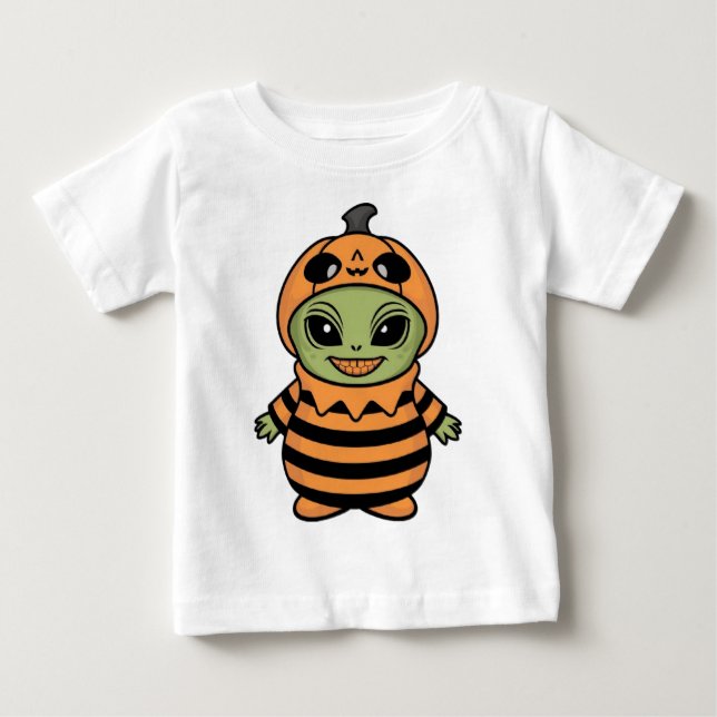 CAMISETA ALIENÍGENA FAZENDO DOCES OU TRAVESSURAS (Frente)