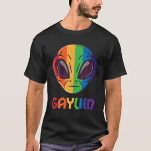 Camiseta Alienígena Gaylien Engraçado Gay LGBT Orgulho gay