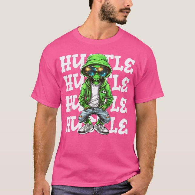 Camiseta Alienígena Hip Hop Hustle Money Urban Ufo Alieníge (Frente)