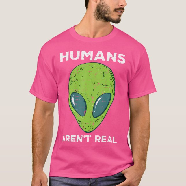 Camiseta Alienígena Humana Não Arrepende Homens Espaciais M (Frente)