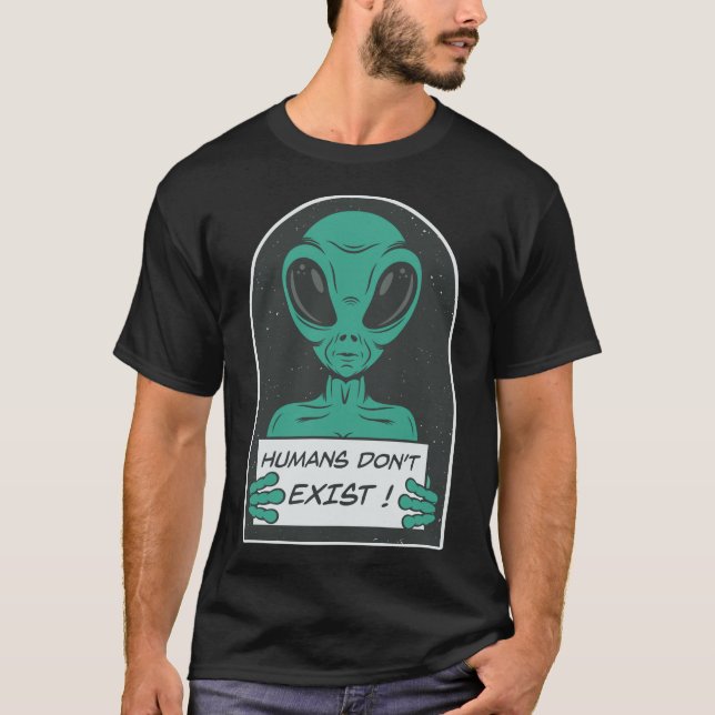 Camiseta Alienígena | Humanos não existem (Frente)