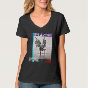 Camiseta Alienígena japonesa Visita Cyberpunk Vaporwave Str