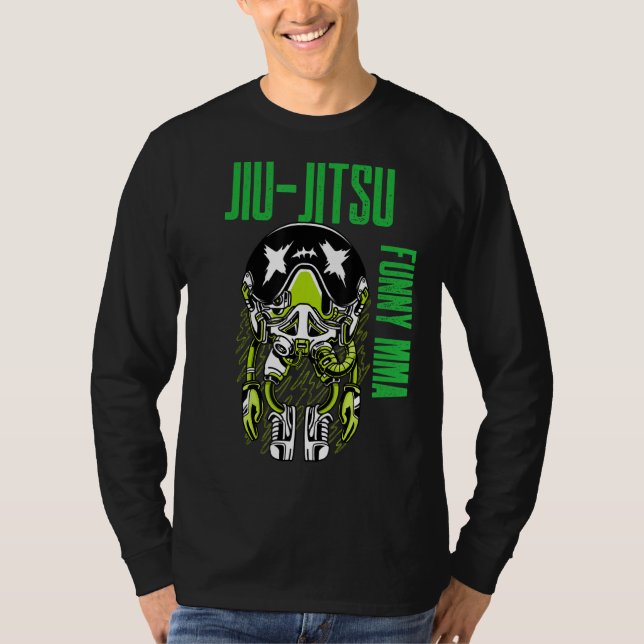 Camiseta Alienígena Jiu Jitsu Astronauta Chill Mma Grapple  (Frente)