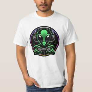 Camiseta Alienígena Jogando Video Games   Stellar Game Smas