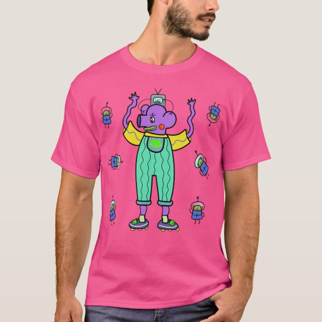 Camiseta Alienígena Kawaii Tv (Frente)