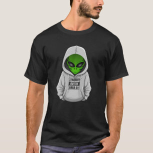 Camiseta Alienígena legal do Halloween Hetero Hoodie Outta