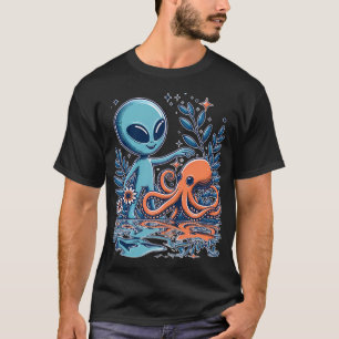 Camiseta Alienígena Lovertrendendendy Ufo Shirt Retro Alien