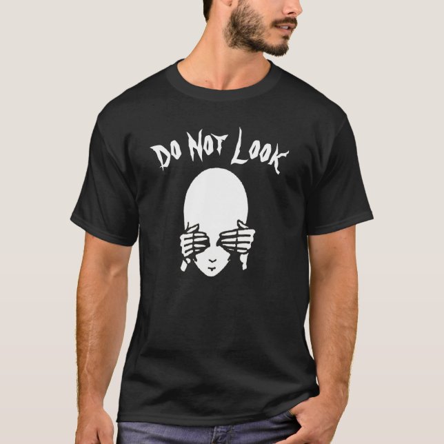 Camiseta Alienígena, Não procurar, editar texto (Frente)