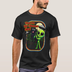 Camiseta Alienígena Negra Engraçado Labrador Você é Escolhi