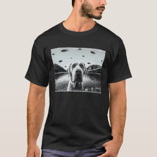 Camiseta Alienígena OVNI Cachorro Labrador Retriever Selfie