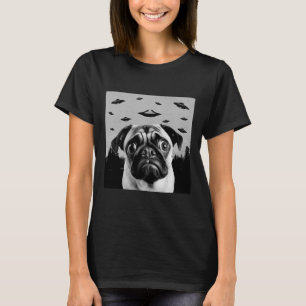 Camiseta Alienígena OVNI Engraçado Cachorro Maçãozinho Home