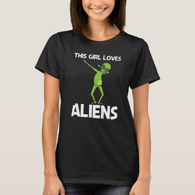 Camiseta Alienígena Para Meninas Crianças Vivendo Extraterr (Frente)
