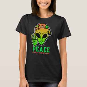Camiseta Alienígena Paz Legal Cute Ufo Aniversário