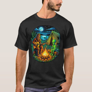 Camiseta Alienígena Pé Grande Loch Ness Fogueira Sasquatch 