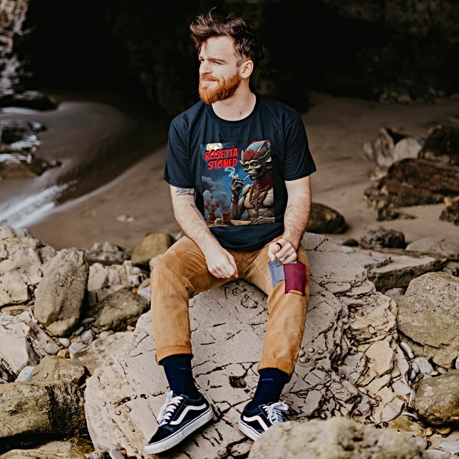 Camiseta Alienígena Pedrada De Rosetta - Camisa-T De Ferram (Criador carregado)