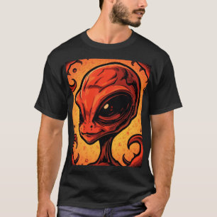 Camiseta Alienígena Pimenta – Arte de Comida Divertida e Ap