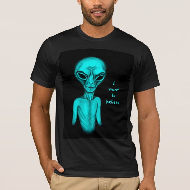 Camiseta Alienígena, quero acreditar (Frente)