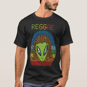 Camiseta Alienígena Reggae Retro Jamaica Rasta Souvenir Ras