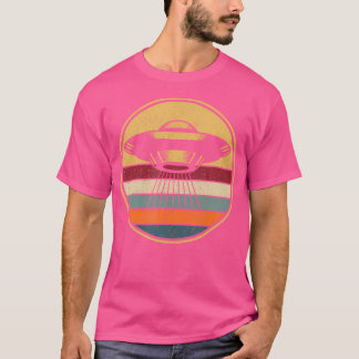 Camiseta Alienígena Retro De Navio Espacial Ufo - Extraterr