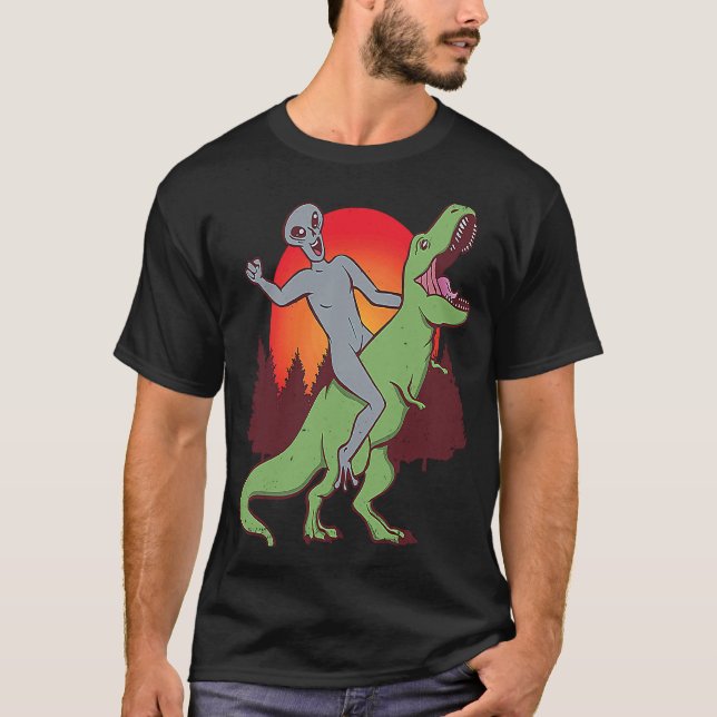 Camiseta Alienígena Rex Dinossaur Extraterrestres Alienígen (Frente)