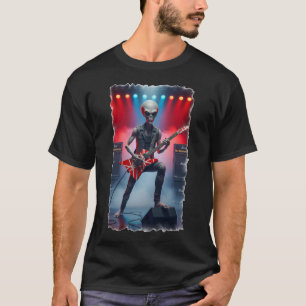 Camiseta Alienígena Rocking guitar