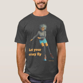 Camiseta Alienígena Roller Skater Fantasy Art Shirt