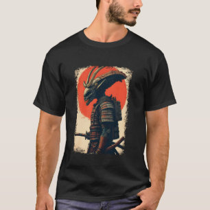 Camiseta Alienígena Samurai Tee Japonês Design Sci-Fi U