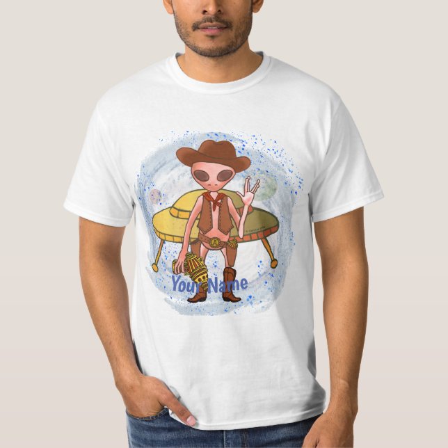 Camiseta Alienígena Scifi Cowboy (Frente)