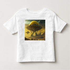 Camiseta Alienígena SciFi World View Planet Ufo Torre