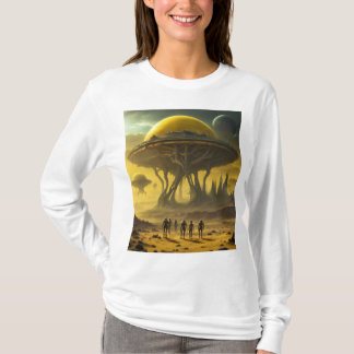 Camiseta Alienígena SciFi World View Planet Ufo Torre