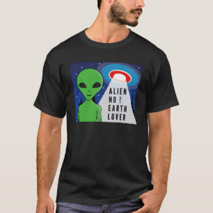 Camiseta Alienígena Sem Terra Por Adiante! Alienígena engra